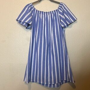Charlotte Russe Blue and White Striped‎ Dress Size Large